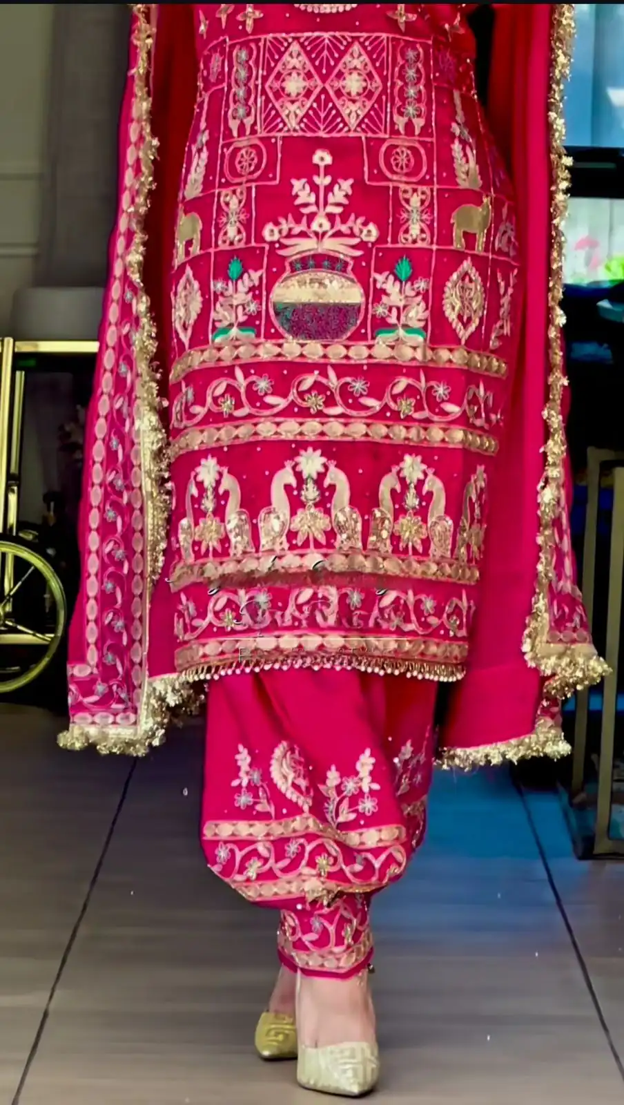 Stylish Pink Natural Crepe Sequence Work Salwar Suit | Jump Suits, Salwar suit, Casual Suits, Creative suits, Designer Suits, Palazzo Suits, Party Wear Suits, Patiala Suits, Straight Suits