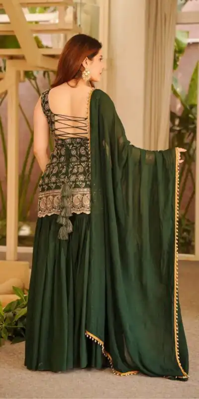 MD 3093 Green Blooming Faux Georgette Salwar Suit Perfect for Wedding, Party, Makar Sankranti, Baby Shower, Traditional Day – . Special Price ₹2149. Deliv | Jump Suits, Salwar suit, Casual Suits, Creative suits, Designer Suits, Palazzo Suits, Party Wear Suits, Patiala Suits, Straight Suits