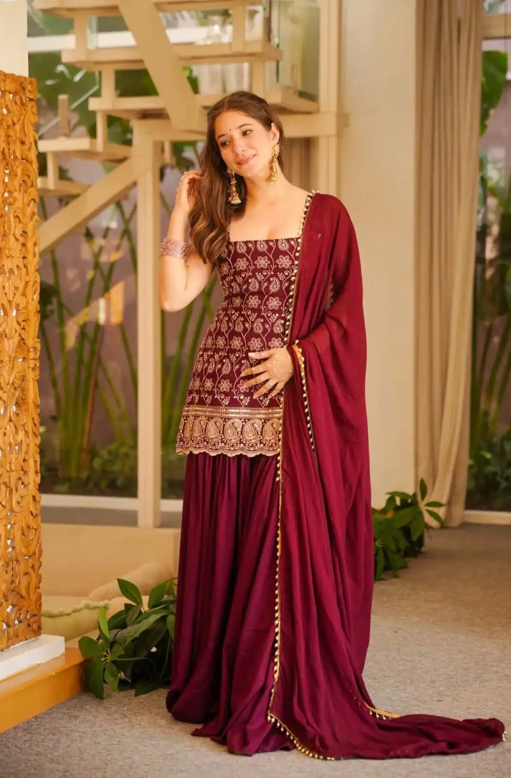 MD 3093 Red Blooming Faux Georgette Salwar Suit Perfect for Wedding, Party, Makar Sankranti, Baby Shower, Traditional Day – . Special Price ₹2149. Deliv | Jump Suits, Salwar suit, Casual Suits, Creative suits, Designer Suits, Palazzo Suits, Party Wear Suits, Patiala Suits, Straight Suits