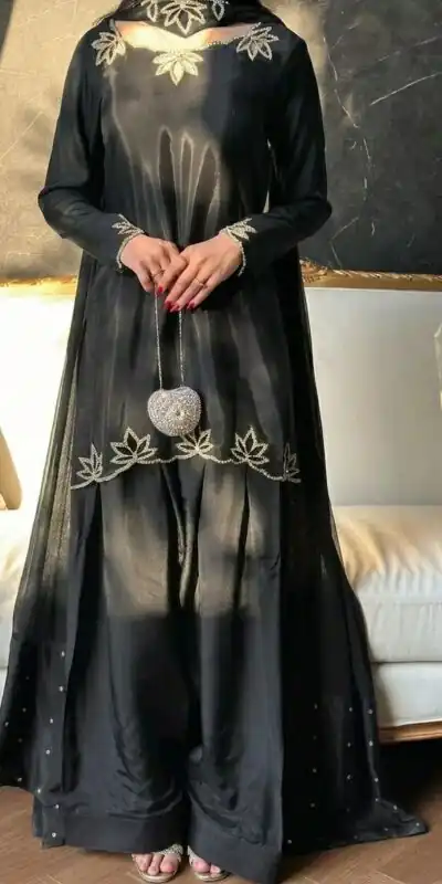NF 1270 Black Natural Crep Salwar Suit Brown with Embroidery Work. Exclusive Offer ₹1899. Delivery 4-6 Working Days. Shop now. | Jump Suits, Salwar suit, Casual Suits, Creative suits, Designer Suits, Palazzo Suits, Party Wear Suits, Patiala Suits, Straight Suits