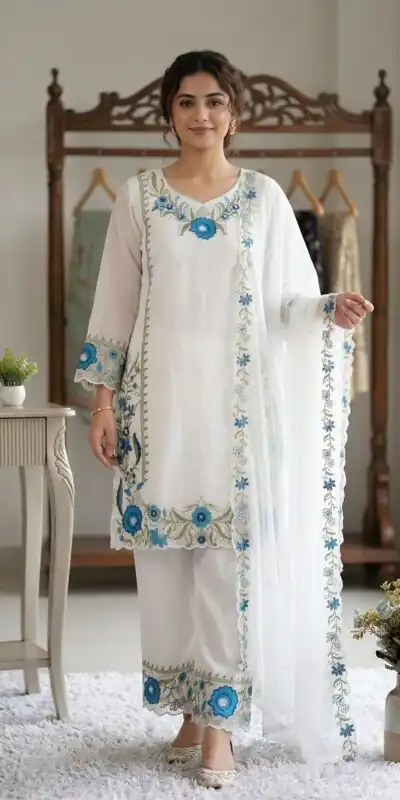 LG 2105 Blue Fox Georgette Salwar Suit With Embroidery Work. Affordable Price ₹2049. Delivery 4-6 Working Days. Shop now. | Jump Suits, Salwar suit, Casual Suits, Creative suits, Designer Suits, Palazzo Suits, Party Wear Suits, Patiala Suits, Straight Suits