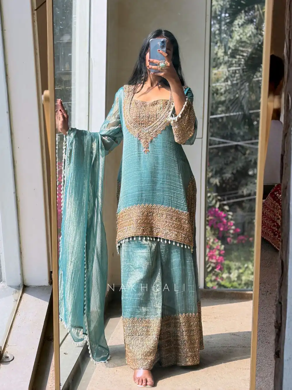 Super Firozi Fendy Silk Embroidery Work Salwar Suit | Jump Suits, Salwar suit, Casual Suits, Creative suits, Designer Suits, Palazzo Suits, Party Wear Suits, Patiala Suits, Straight Suits