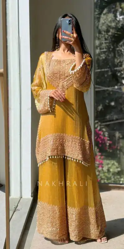 Super Mustered Fendy Silk Embroidery Work Salwar Suit | Jump Suits, Salwar suit, Casual Suits, Creative suits, Designer Suits, Palazzo Suits, Party Wear Suits, Patiala Suits, Straight Suits
