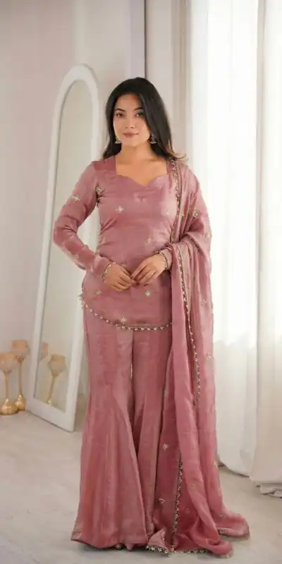 Super Peach Fendy Silk Embroidery Lace Work Salwar Suit | Jump Suits, Salwar suit, Casual Suits, Creative suits, Designer Suits, Palazzo Suits, Party Wear Suits, Patiala Suits, Straight Suits
