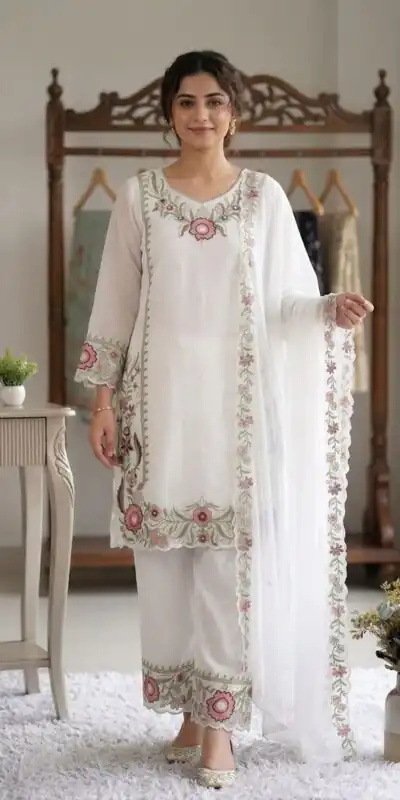 LG 2105 Peach Fox Georgette Salwar Suit With Embroidery Work. Affordable Price ₹2049. Delivery 4-6 Working Days. Shop now. | Jump Suits, Salwar suit, Casual Suits, Creative suits, Designer Suits, Palazzo Suits, Party Wear Suits, Patiala Suits, Straight Suits