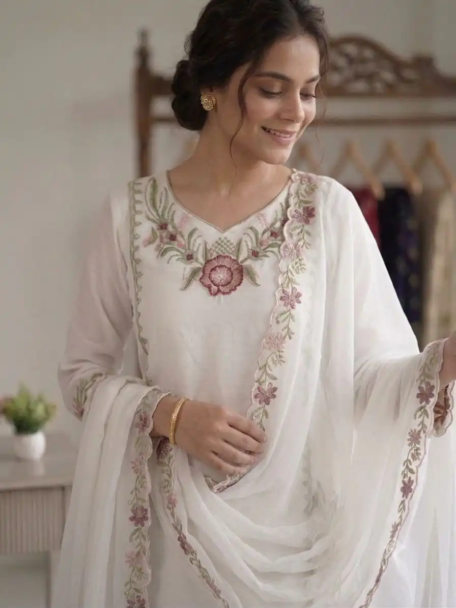 LG 2105 Peach Fox Georgette Salwar Suit With Embroidery Work. Affordable Price ₹2049. Delivery 4-6 Working Days. Shop now. | Jump Suits, Salwar suit, Casual Suits, Creative suits, Designer Suits, Palazzo Suits, Party Wear Suits, Patiala Suits, Straight Suits
