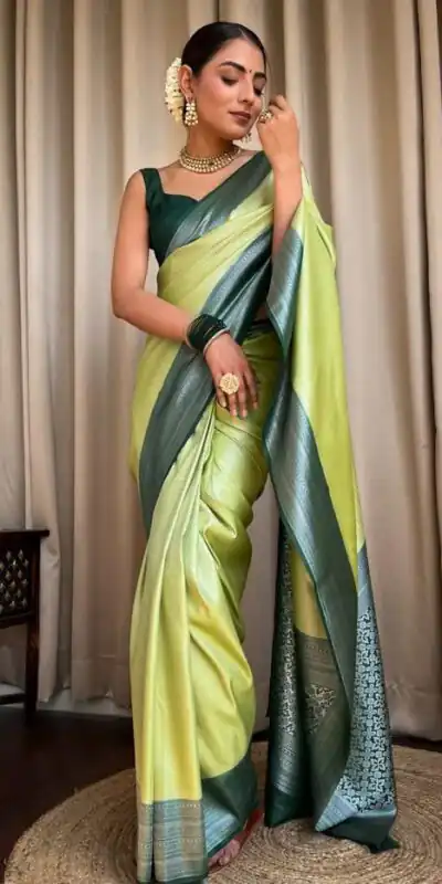 KPR 230 Pista Soft Lichi Silk Saree Perfect for Wedding, Party, Reception, Diwali, Ethnic Day – . Affordable Price ₹1449. Delivery 4-6 Working Days. | Sarees, Bollywood Sarees, Creative Sarees, Designer Sarees, Embroidered Sarees, Ethnic Saree, Modern Digital sarees, Party Wear Sarees