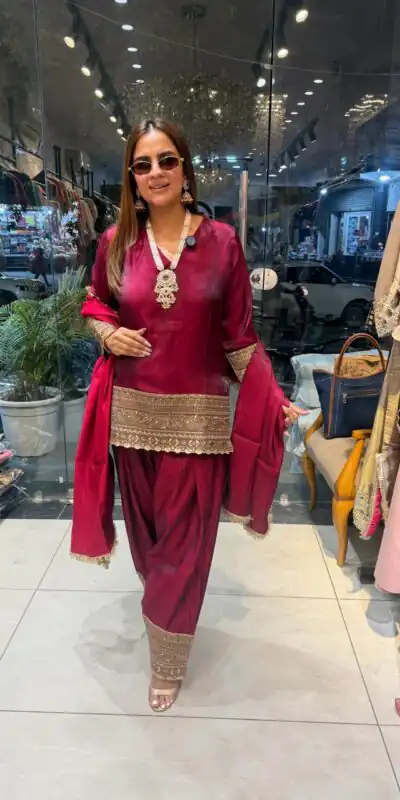 Super Red Fendy Silk Embroidery Work Salwar Suit | Jump Suits, Salwar suit, Casual Suits, Creative suits, Designer Suits, Palazzo Suits, Party Wear Suits, Patiala Suits, Straight Suits