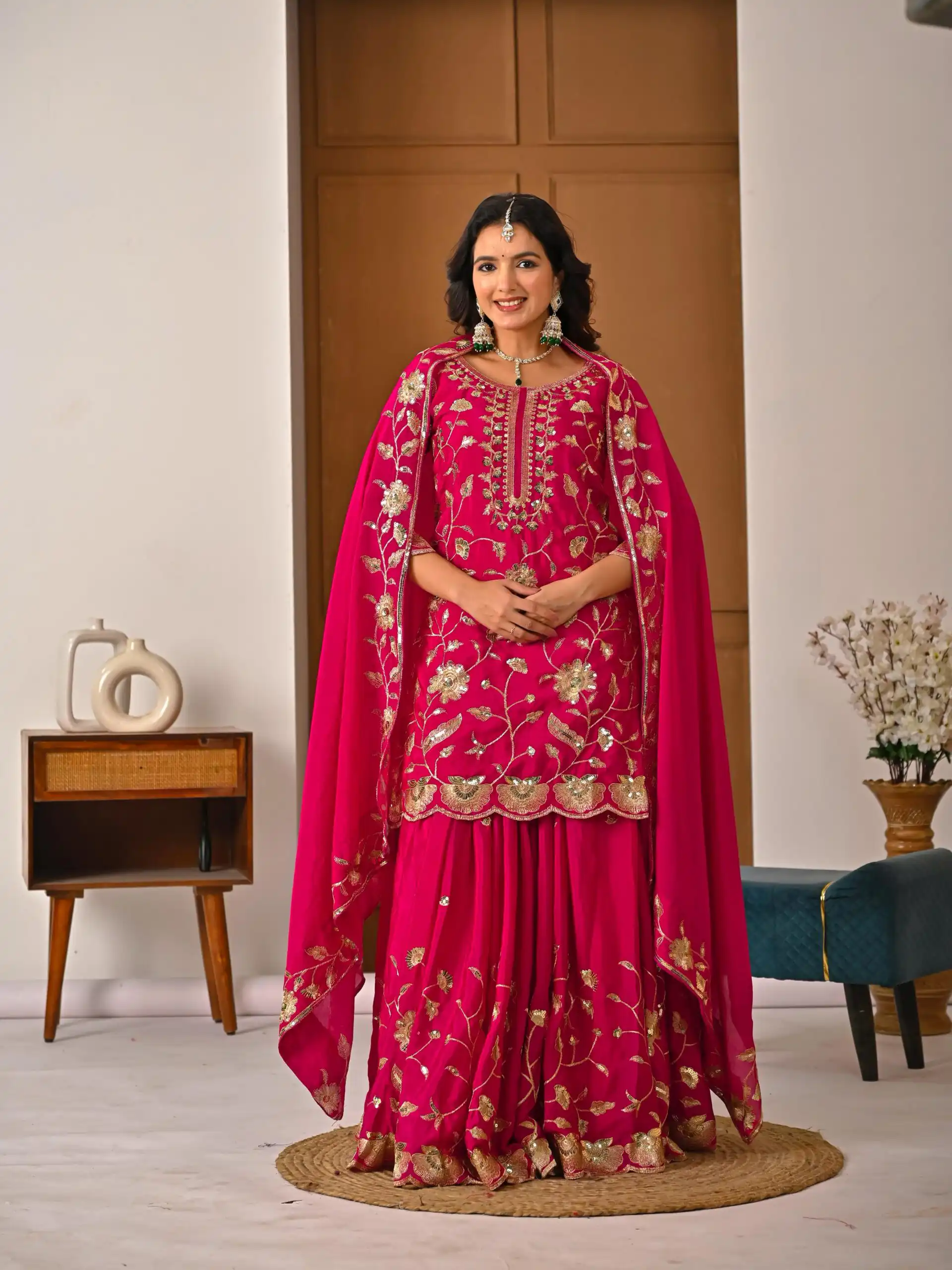 Superb Pink Chinon Silk Embroider Work Salwar Suit | Jump Suits, Salwar suit, Casual Suits, Creative suits, Designer Suits, Palazzo Suits, Party Wear Suits, Patiala Suits, Straight Suits