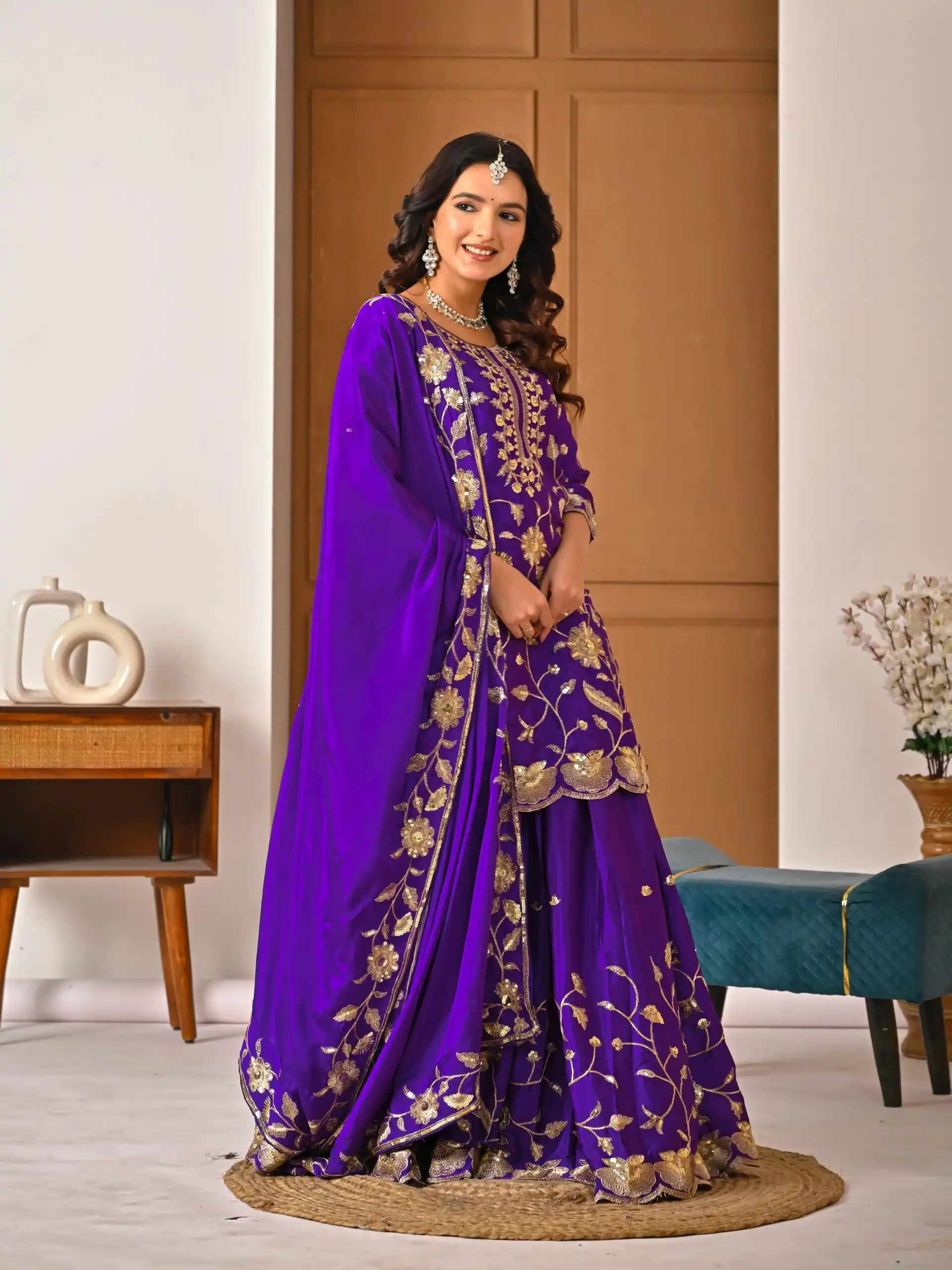 Superb Purple Chinon Silk Embroider Work Salwar Suit | Jump Suits, Salwar suit, Casual Suits, Creative suits, Designer Suits, Palazzo Suits, Party Wear Suits, Patiala Suits, Straight Suits
