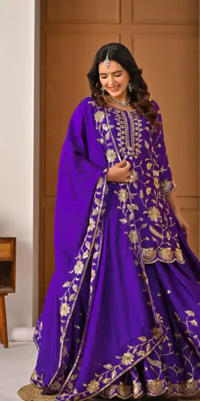 Superb Purple Chinon Silk Embroider Work Salwar Suit | Jump Suits, Salwar suit, Casual Suits, Creative suits, Designer Suits, Palazzo Suits, Party Wear Suits, Patiala Suits, Straight Suits