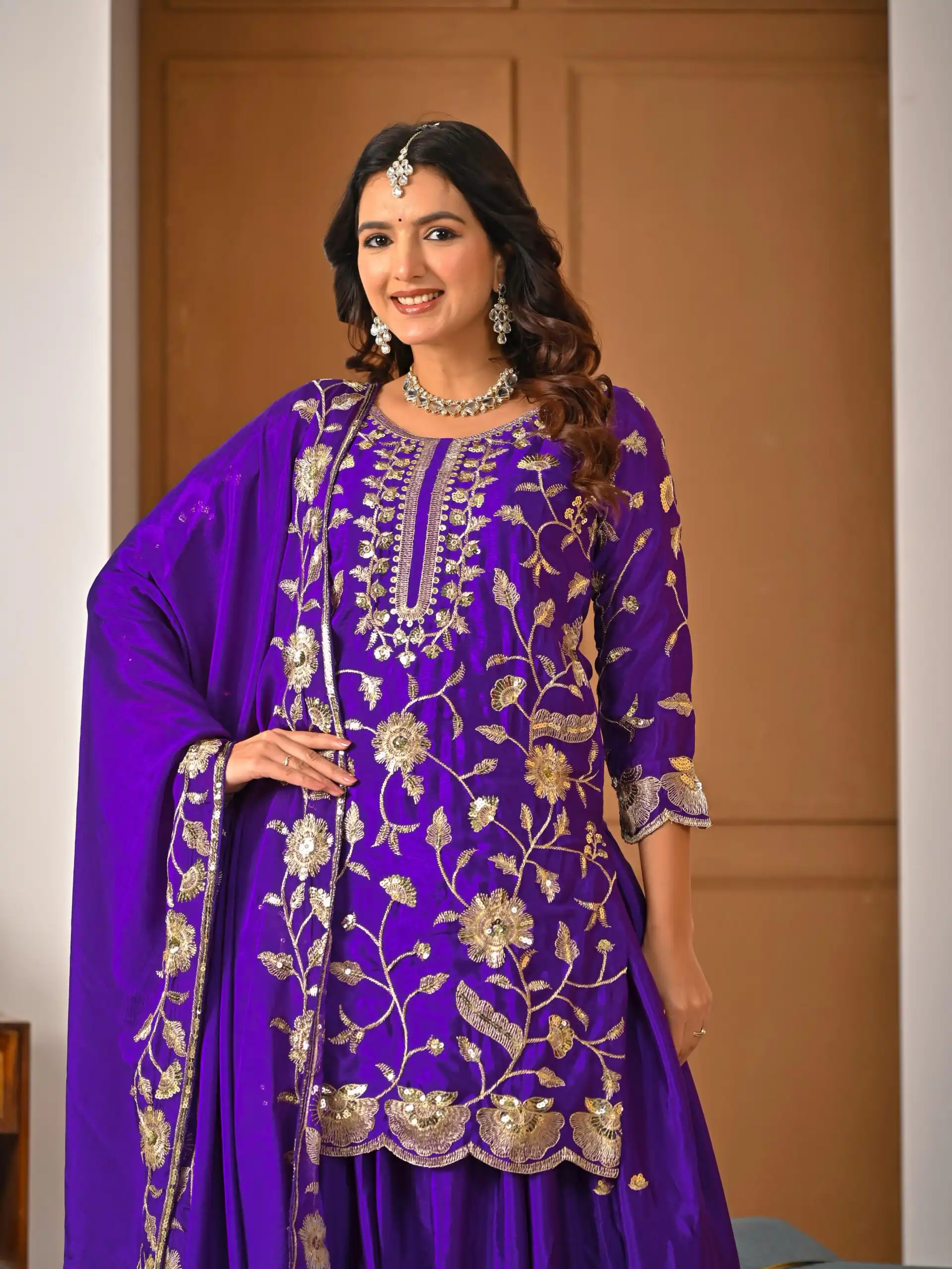 Superb Purple Chinon Silk Embroider Work Salwar Suit | Jump Suits, Salwar suit, Casual Suits, Creative suits, Designer Suits, Palazzo Suits, Party Wear Suits, Patiala Suits, Straight Suits
