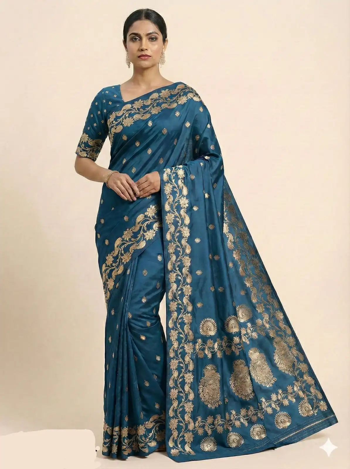 Teal Banarasi Soft Zari Lace Work Saree | Sarees, Bollywood Sarees, Creative Sarees, Designer Sarees, Embroidered Sarees, Ethnic Saree, Modern Digital sarees, Party Wear Sarees