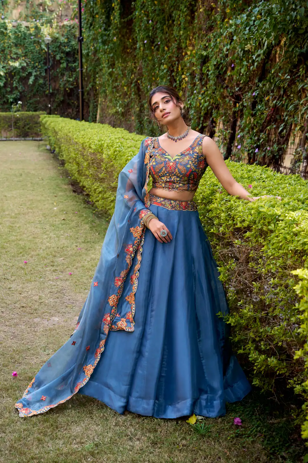 Teal Chanda Silk Sequins Work Lehenga Choli | Lehenga, Bollywood Lehenga, Creative Lehenga, Designer Lehenga, Embroidered Lehenga, Party Wear Lehenga