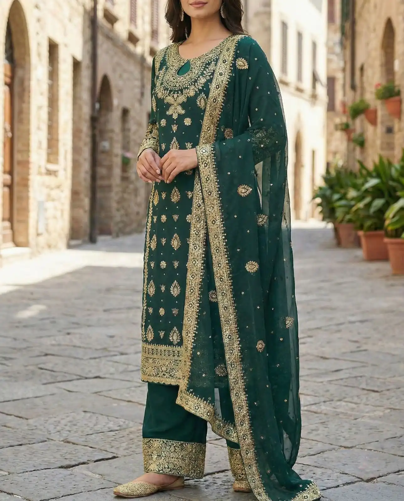 Teal Faux Georgette Sequence Work Salwar Suit | Jump Suits, Salwar suit, Casual Suits, Creative suits, Designer Suits, Palazzo Suits, Party Wear Suits, Patiala Suits, Straight Suits