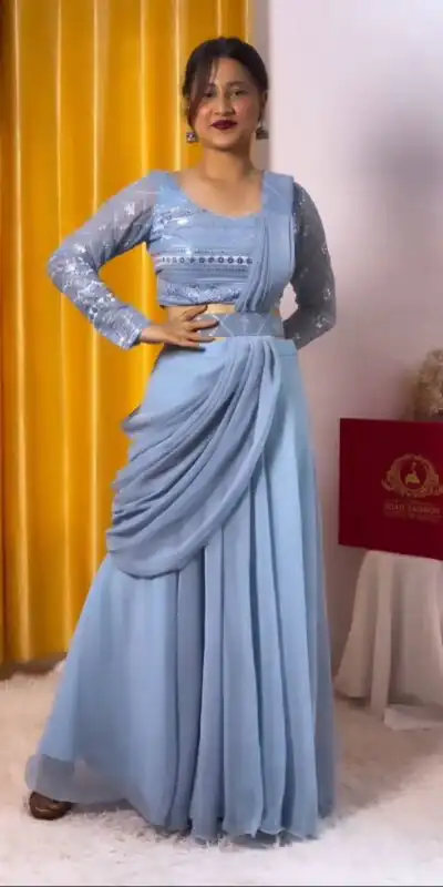 Teal Faux Georgette With Sequins Work Salwar Suit | Jump Suits, Tops & Bottoms, Track Suits, Salwar suit, Casual Suits, Creative suits, Designer Suits, Palazzo Suits, Party Wear Suits, Patiala Suits, Straight Suits, Trendy Wear