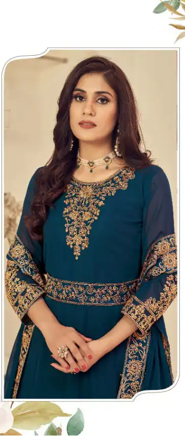 Teal Georgette Stone Work Salwar Suit | Jump Suits, Salwar suit, Casual Suits, Creative suits, Designer Suits, Palazzo Suits, Party Wear Suits, Patiala Suits, Straight Suits