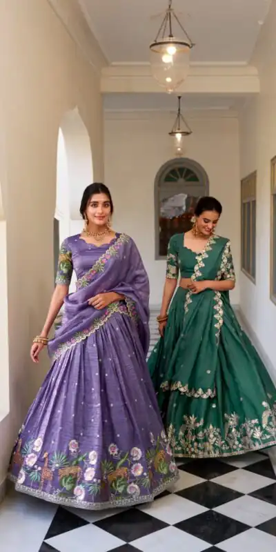 Teal Gold Crush Sequins Embroidery Work Lehenga Choli | Lehenga, Bollywood Lehenga, Creative Lehenga, Designer Lehenga, Embroidered Lehenga, Party Wear Lehenga