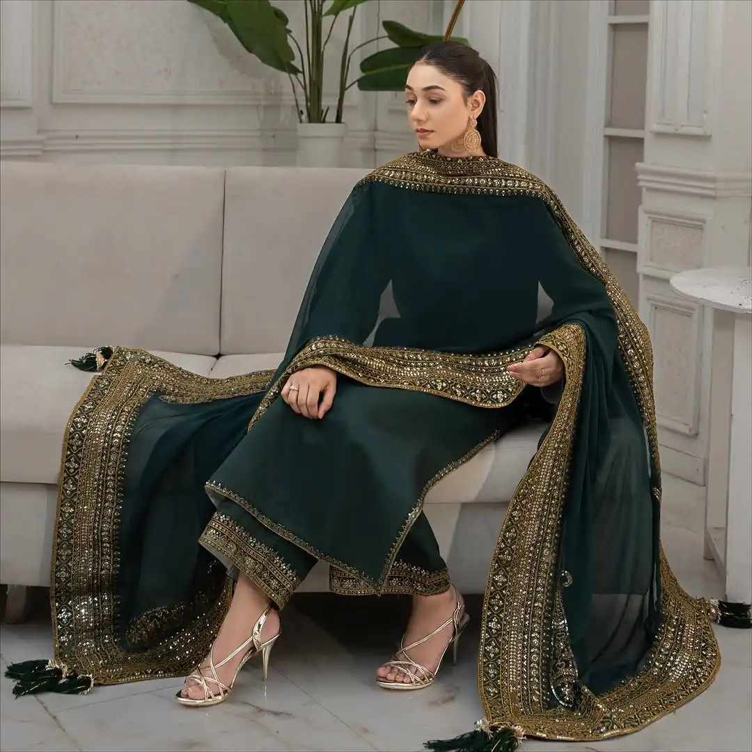 Teal Natural Crep Silk With Embroider Salwar Suit | Jump Suits, Salwar suit, Casual Suits, Creative suits, Designer Suits, Palazzo Suits, Party Wear Suits, Patiala Suits, Straight Suits