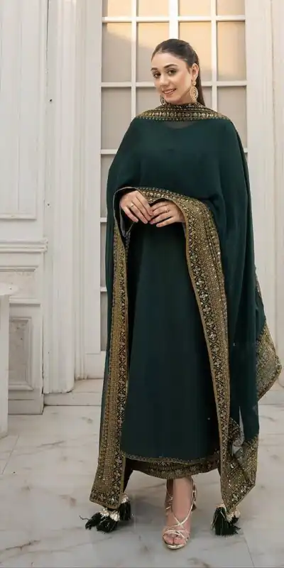 Teal Natural Crep Silk With Embroider Salwar Suit | Jump Suits, Salwar suit, Casual Suits, Creative suits, Designer Suits, Palazzo Suits, Party Wear Suits, Patiala Suits, Straight Suits