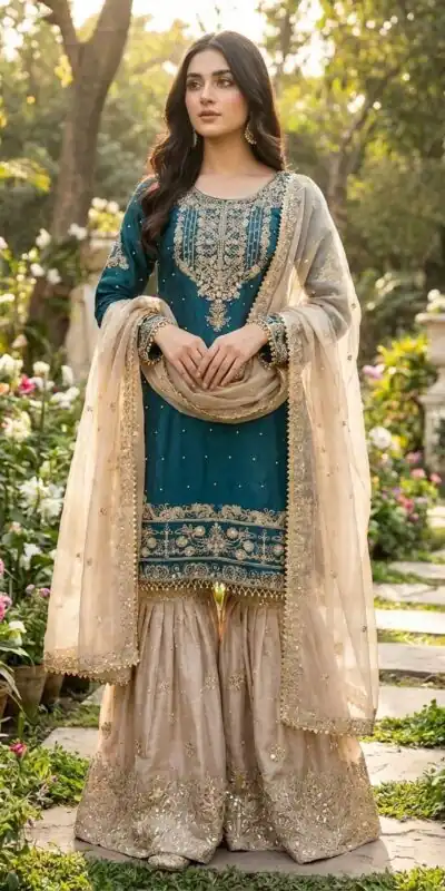 Teal Organza Silk Embroidery Lace Work Salwar Suit | Jump Suits, Salwar suit, Casual Suits, Creative suits, Designer Suits, Palazzo Suits, Party Wear Suits, Patiala Suits, Straight Suits