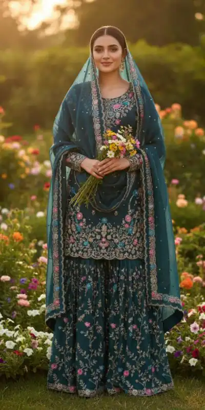 Teal Organza Silk Sequence Moti Work Salwar Suit | Jump Suits, Salwar suit, Casual Suits, Creative suits, Designer Suits, Palazzo Suits, Party Wear Suits, Patiala Suits, Straight Suits