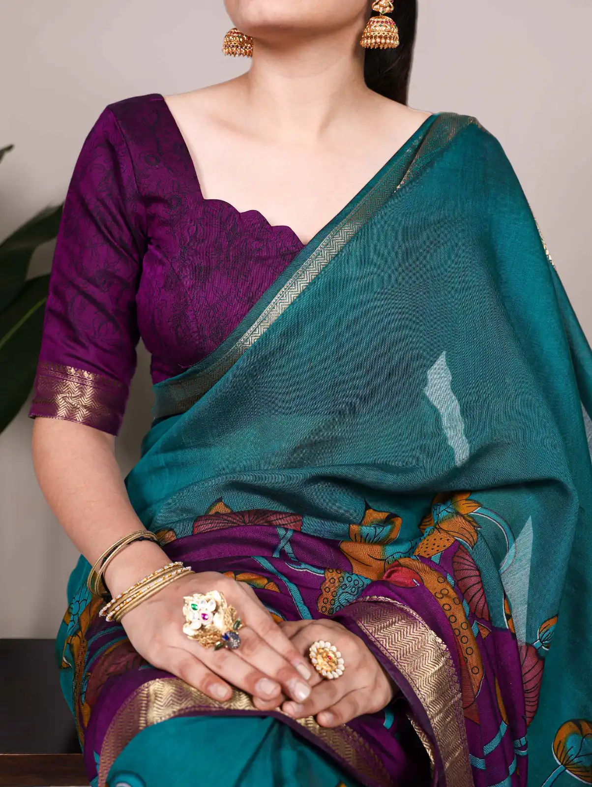 Teal Polyester Printed Saree | Sarees, Bollywood Sarees, Creative Sarees, Designer Sarees, Embroidered Sarees, Ethnic Saree, Modern Digital sarees, Party Wear Sarees
