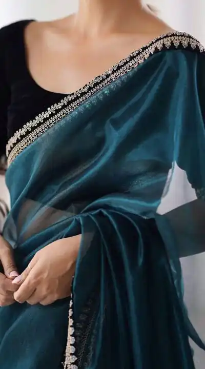 Teal Soft Twil Net Silk Embroidery Work Saree | Sarees, Bollywood Sarees, Creative Sarees, Designer Sarees, Embroidered Sarees, Ethnic Saree, Modern Digital sarees, Party Wear Sarees