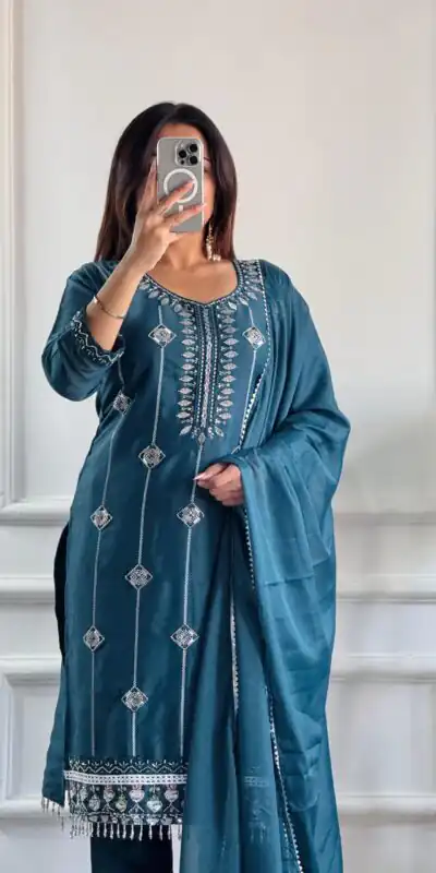 Teal Star Georgette Lace Work Salwar Suit | Jump Suits, Salwar suit, Casual Suits, Creative suits, Designer Suits, Palazzo Suits, Party Wear Suits, Patiala Suits, Straight Suits