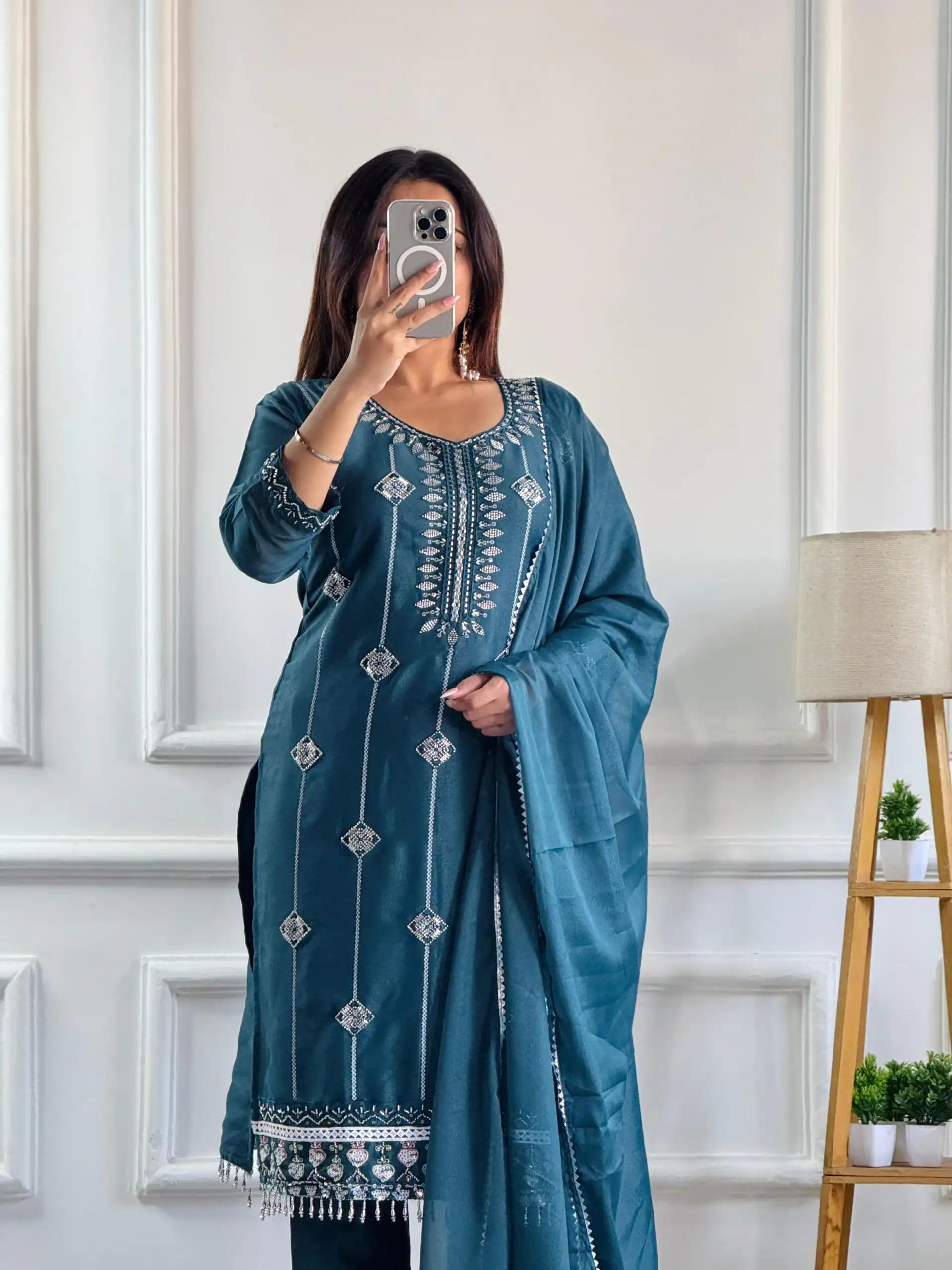 Teal Star Georgette Lace Work Salwar Suit | Jump Suits, Salwar suit, Casual Suits, Creative suits, Designer Suits, Palazzo Suits, Party Wear Suits, Patiala Suits, Straight Suits