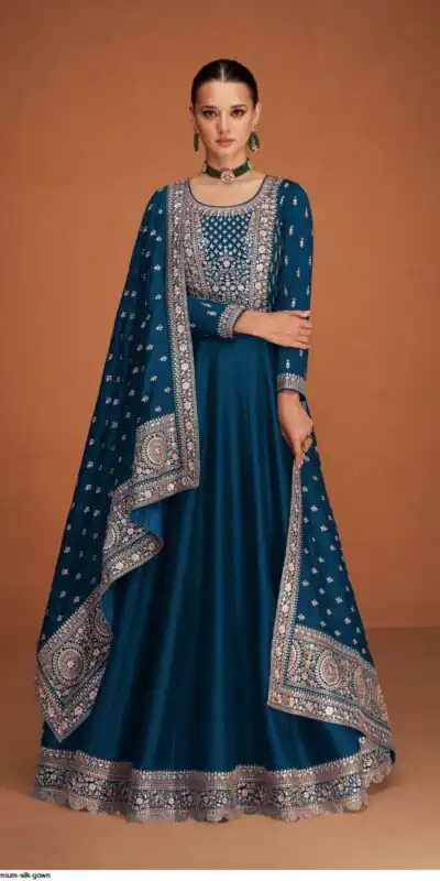 Teal Vichitra Embroidery Work Salwar Suit | Jump Suits, Salwar suit, Casual Suits, Creative suits, Designer Suits, Palazzo Suits, Party Wear Suits, Patiala Suits, Straight Suits