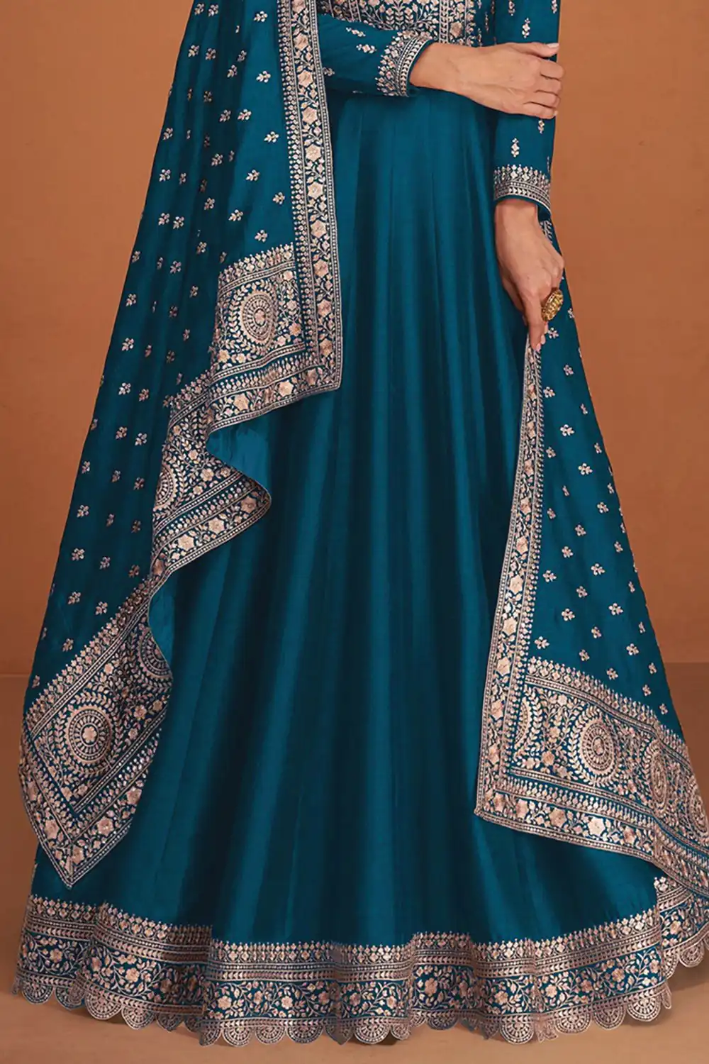 Teal Vichitra Embroidery Work Salwar Suit | Jump Suits, Salwar suit, Casual Suits, Creative suits, Designer Suits, Palazzo Suits, Party Wear Suits, Patiala Suits, Straight Suits