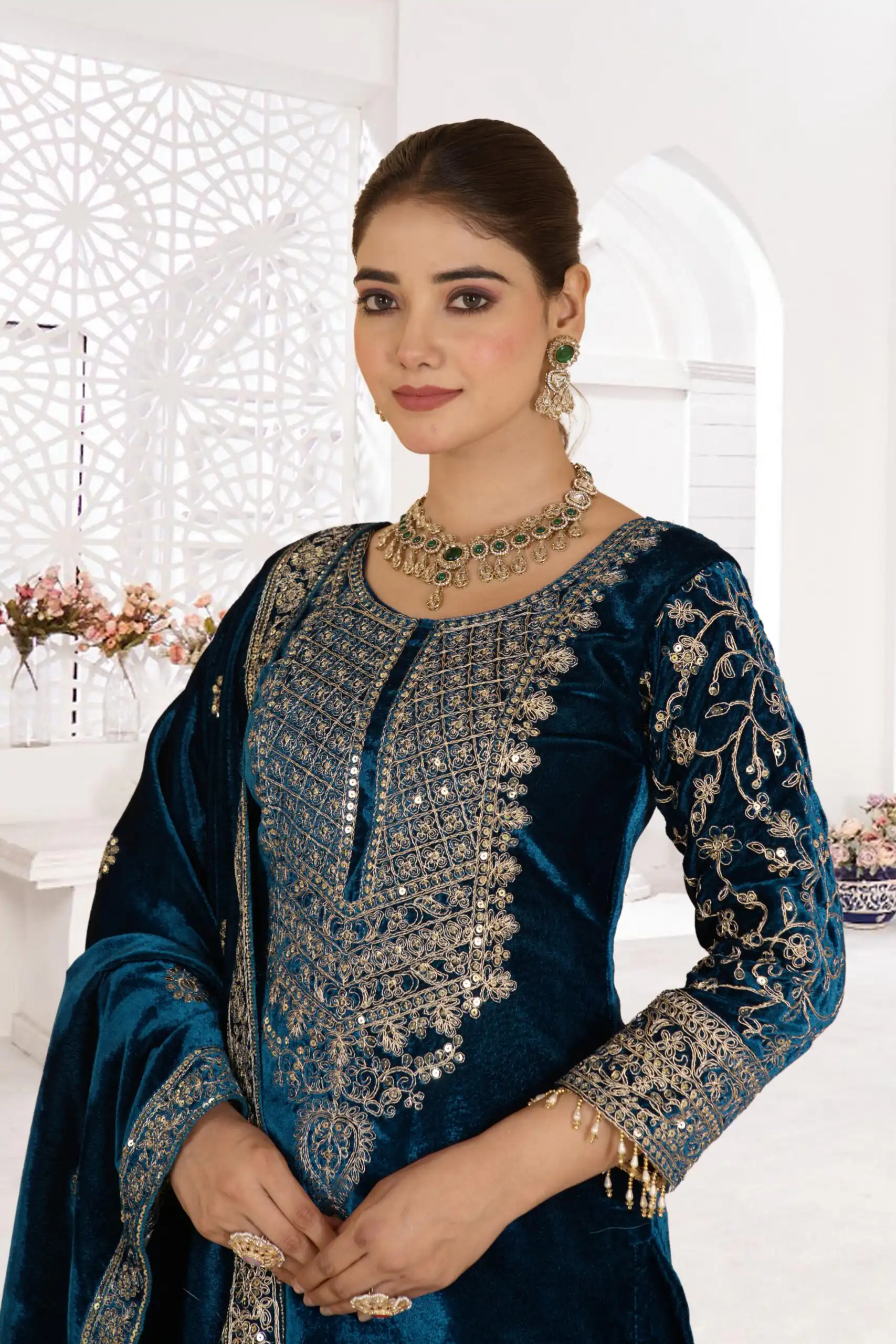 Teal Viscose Velvet With Sequence Work Salwar Suit | Jump Suits, Salwar suit, Casual Suits, Creative suits, Designer Suits, Palazzo Suits, Party Wear Suits, Patiala Suits, Straight Suits