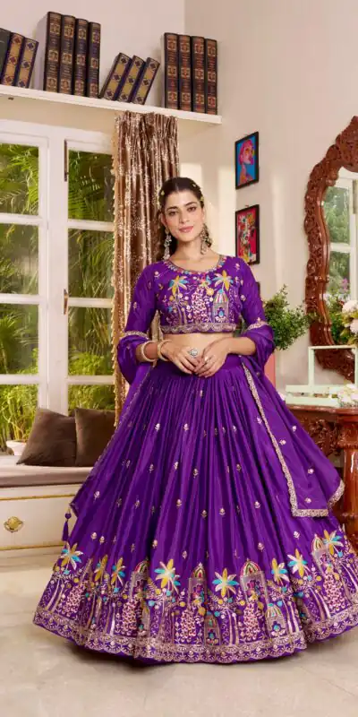 Ram 178 Purple Color Pure Crap Silk Lehenga Choli with Embroidery Work. Best Price ₹2549. Delivery 4-6 Working Days. Shop now. | Lehenga, Bollywood Lehenga, Creative Lehenga, Designer Lehenga, Embroidered Lehenga, Party Wear Lehenga