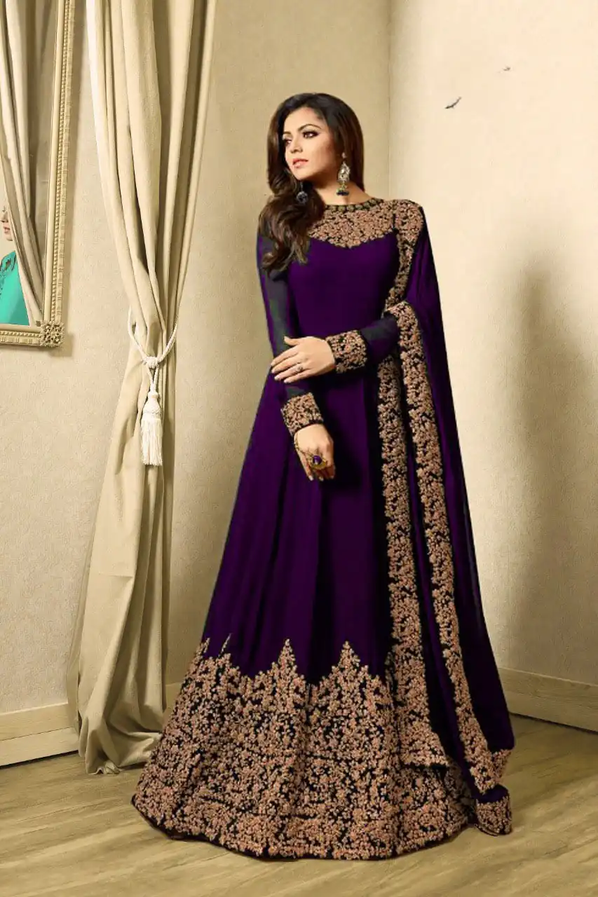 Violet Georgette Cording Sharara Suit | Jump Suits, Salwar suit, Casual Suits, Creative suits, Designer Suits, Palazzo Suits, Party Wear Suits, Patiala Suits, Straight Suits