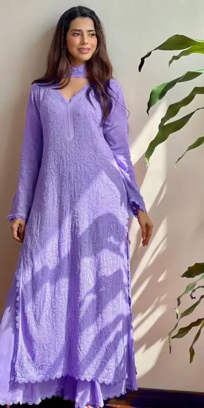 Violet Georgette Thread Embroidery Salwar Suit | Salwar suit, Casual Suits, Creative suits, Designer Suits, Palazzo Suits, Party Wear Suits, Patiala Suits, Straight Suits