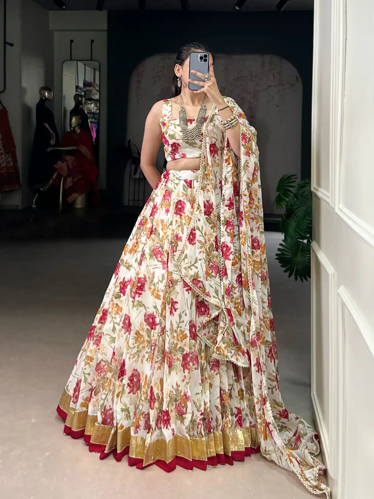 White Chiffon Embossed Lehenga Choli | Lehenga, Bollywood Lehenga, Creative Lehenga, Designer Lehenga, Embroidered Lehenga, Party Wear Lehenga