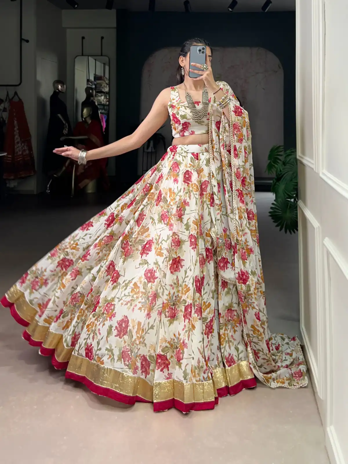 White Chiffon Embossed Lehenga Choli | Lehenga, Bollywood Lehenga, Creative Lehenga, Designer Lehenga, Embroidered Lehenga, Party Wear Lehenga