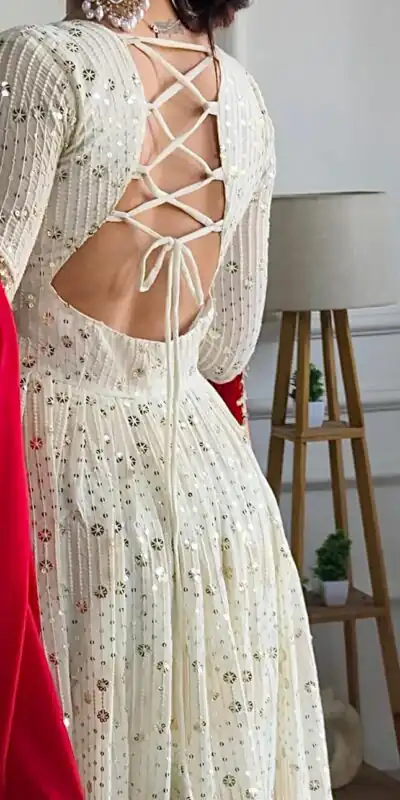 White Fox Georgette Heavy Embroidery Work Salwar Suit | Jump Suits, Salwar suit, Casual Suits, Creative suits, Designer Suits, Palazzo Suits, Party Wear Suits, Patiala Suits, Straight Suits