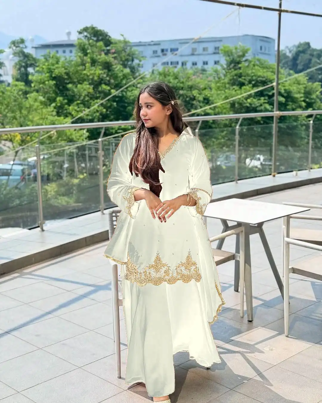 White Fox Georgette Lace Embroidery Work Salwar Suit | Jump Suits, Salwar suit, Casual Suits, Creative suits, Designer Suits, Palazzo Suits, Party Wear Suits, Patiala Suits, Straight Suits