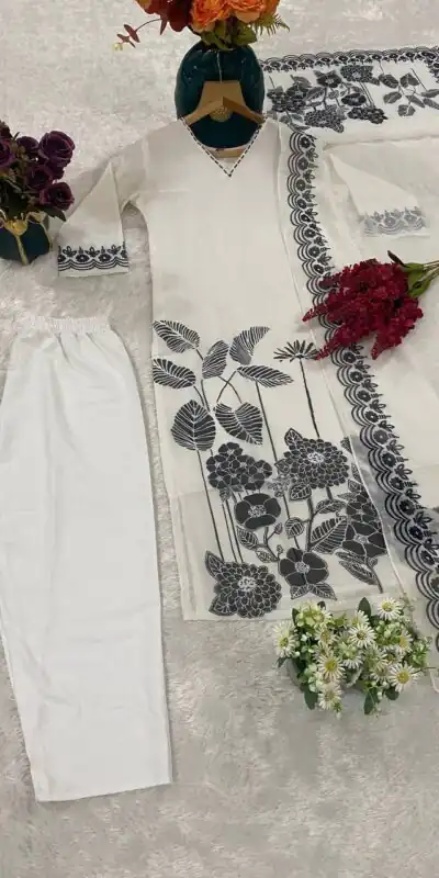 White Georgette Digital Print Salwar Suit | Jump Suits, Salwar suit, Casual Suits, Creative suits, Designer Suits, Palazzo Suits, Party Wear Suits, Patiala Suits, Straight Suits