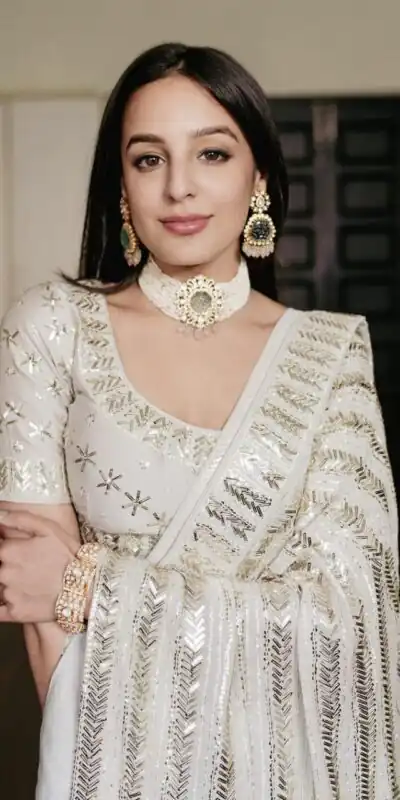 White Georgette Embroidery Sequins Saree | Sarees, Bollywood Sarees, Creative Sarees, Designer Sarees, Embroidered Sarees, Ethnic Saree, Modern Digital sarees, Party Wear Sarees