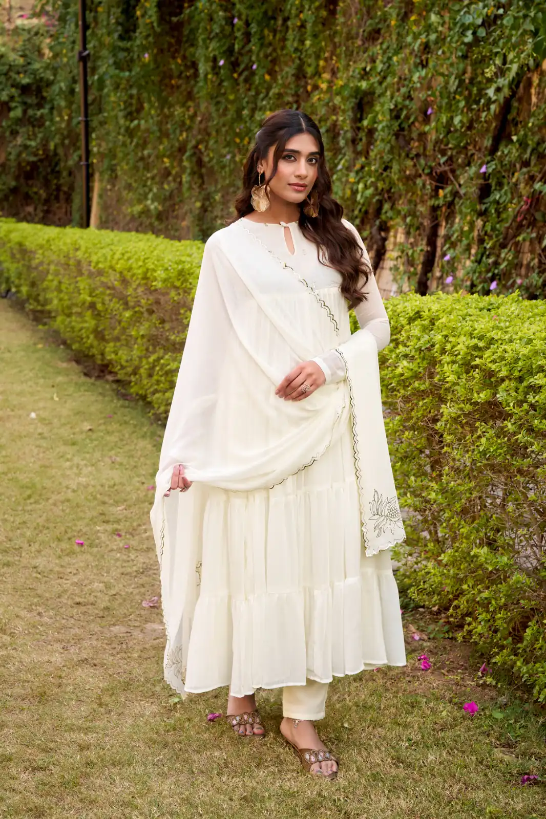 White Marbel Foil Work Salwar Suit | Jump Suits, Salwar suit, Casual Suits, Creative suits, Designer Suits, Palazzo Suits, Party Wear Suits, Patiala Suits, Straight Suits