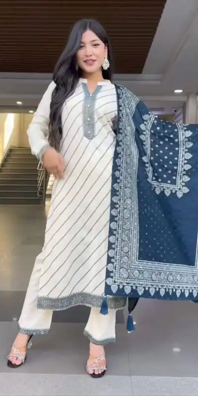 White Maslin With Digital Printed Salwar Suit | Jump Suits, Salwar suit, Casual Suits, Creative suits, Designer Suits, Palazzo Suits, Party Wear Suits, Patiala Suits, Straight Suits