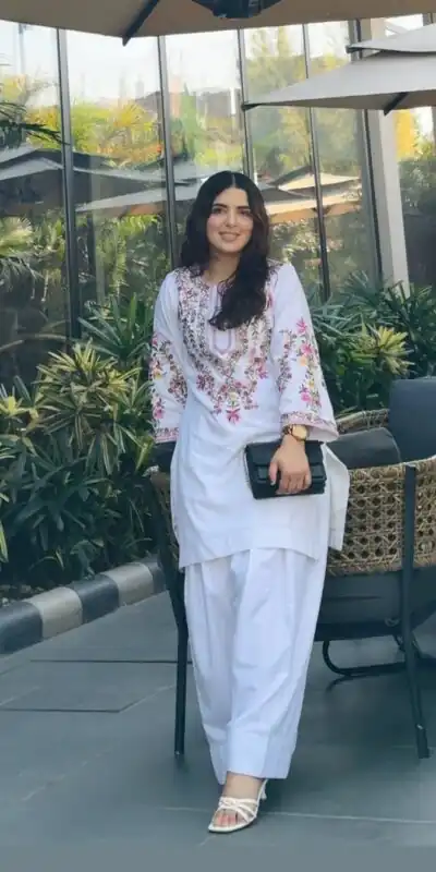 White Natural Crep Silk Embroidery Work Salwar Suit | Jump Suits, Salwar suit, Casual Suits, Creative suits, Designer Suits, Palazzo Suits, Party Wear Suits, Patiala Suits, Straight Suits