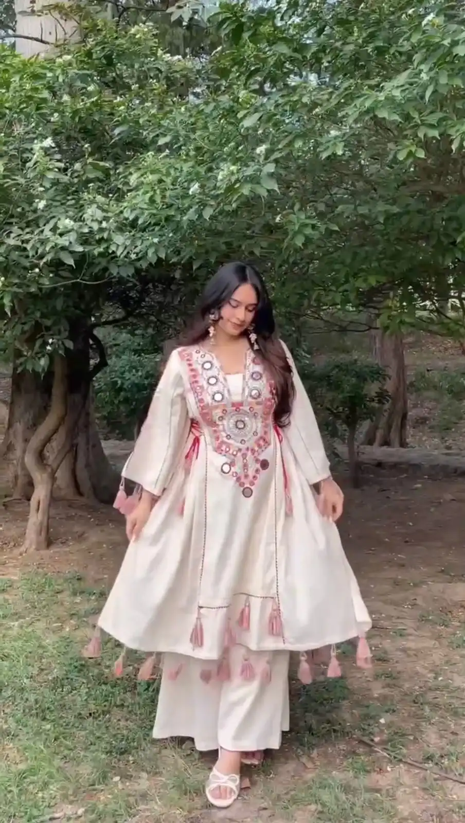 White Rayon Thread With Real Mirror Work Salwar Suit | Jump Suits, Salwar suit, Casual Suits, Creative suits, Designer Suits, Palazzo Suits, Party Wear Suits, Patiala Suits, Straight Suits
