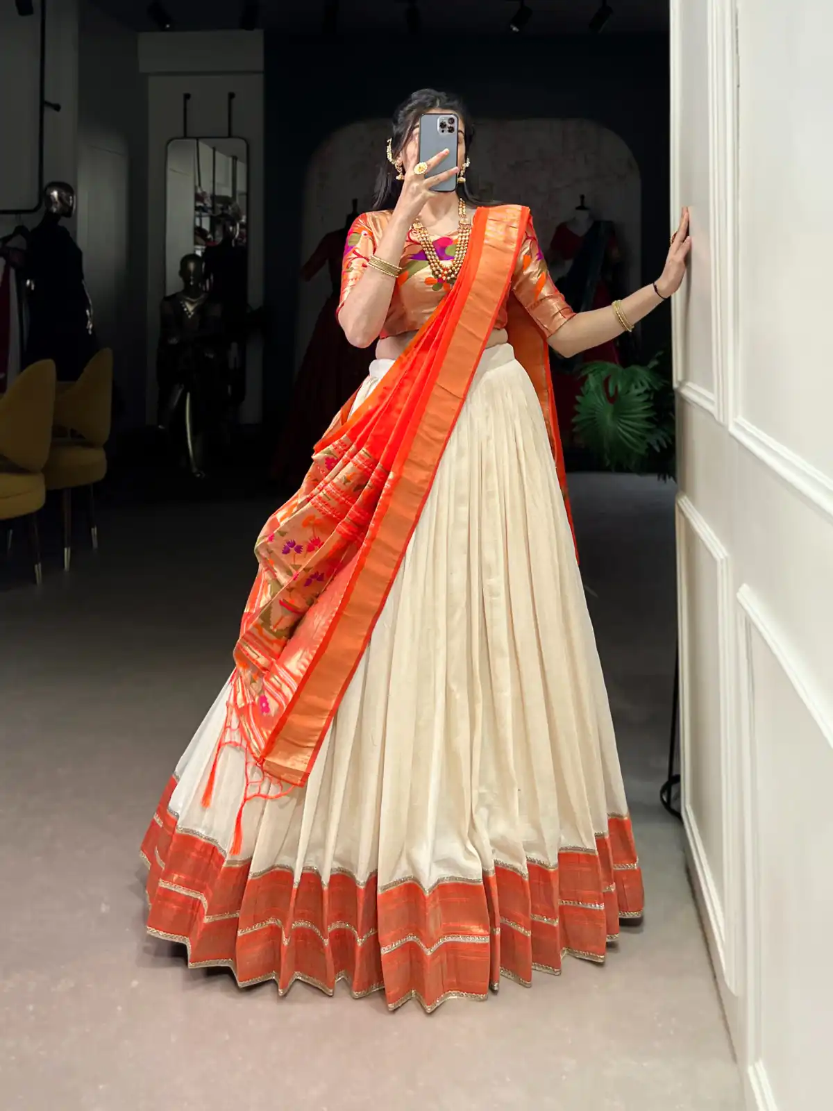 White Vichitra Weaving Lehenga Choli | Lehenga, Bollywood Lehenga, Creative Lehenga, Designer Lehenga, Embroidered Lehenga, Party Wear Lehenga