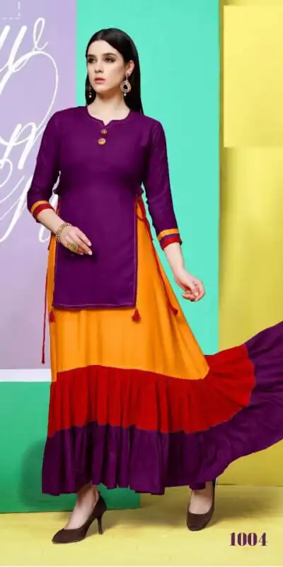 Wine 14 kg Rayon With Plain Gown | Jump Suits, Salwar suit, Casual Suits, Creative suits, Designer Suits, Palazzo Suits, Party Wear Suits, Patiala Suits, Straight Suits