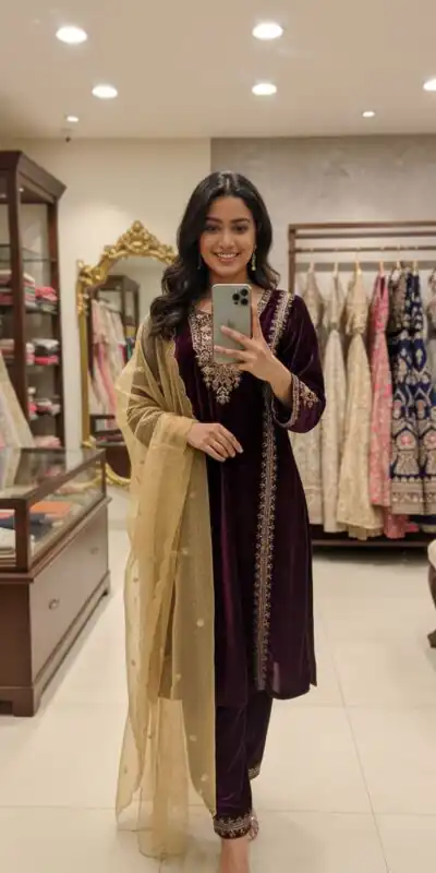 Wine 9000 Velvet Cut Work Embroidery Salwar Suit | Jump Suits, Salwar suit, Casual Suits, Creative suits, Designer Suits, Palazzo Suits, Party Wear Suits, Patiala Suits, Straight Suits