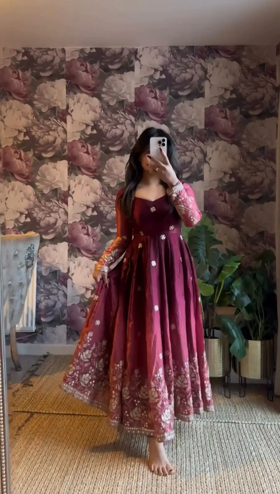 Wine Chinon Silk Thread Work Salwar Suit | Jump Suits, Salwar suit, Casual Suits, Creative suits, Designer Suits, Palazzo Suits, Party Wear Suits, Patiala Suits, Straight Suits